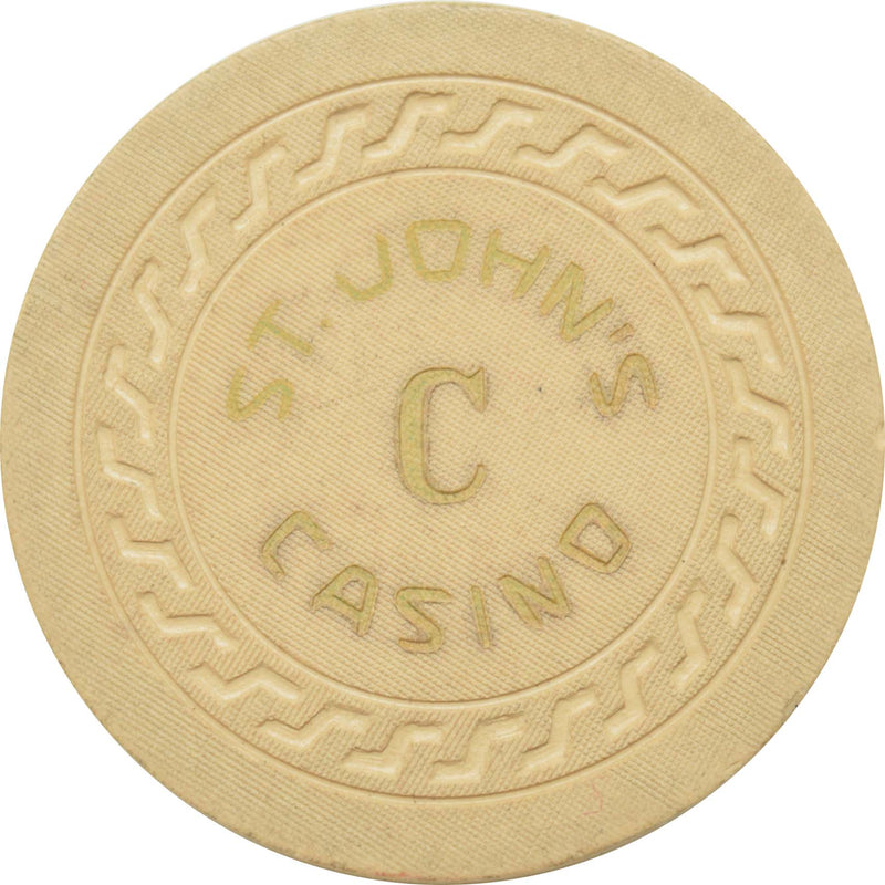 St. John's Casino Havana Cuba Beige C Roulette Chip