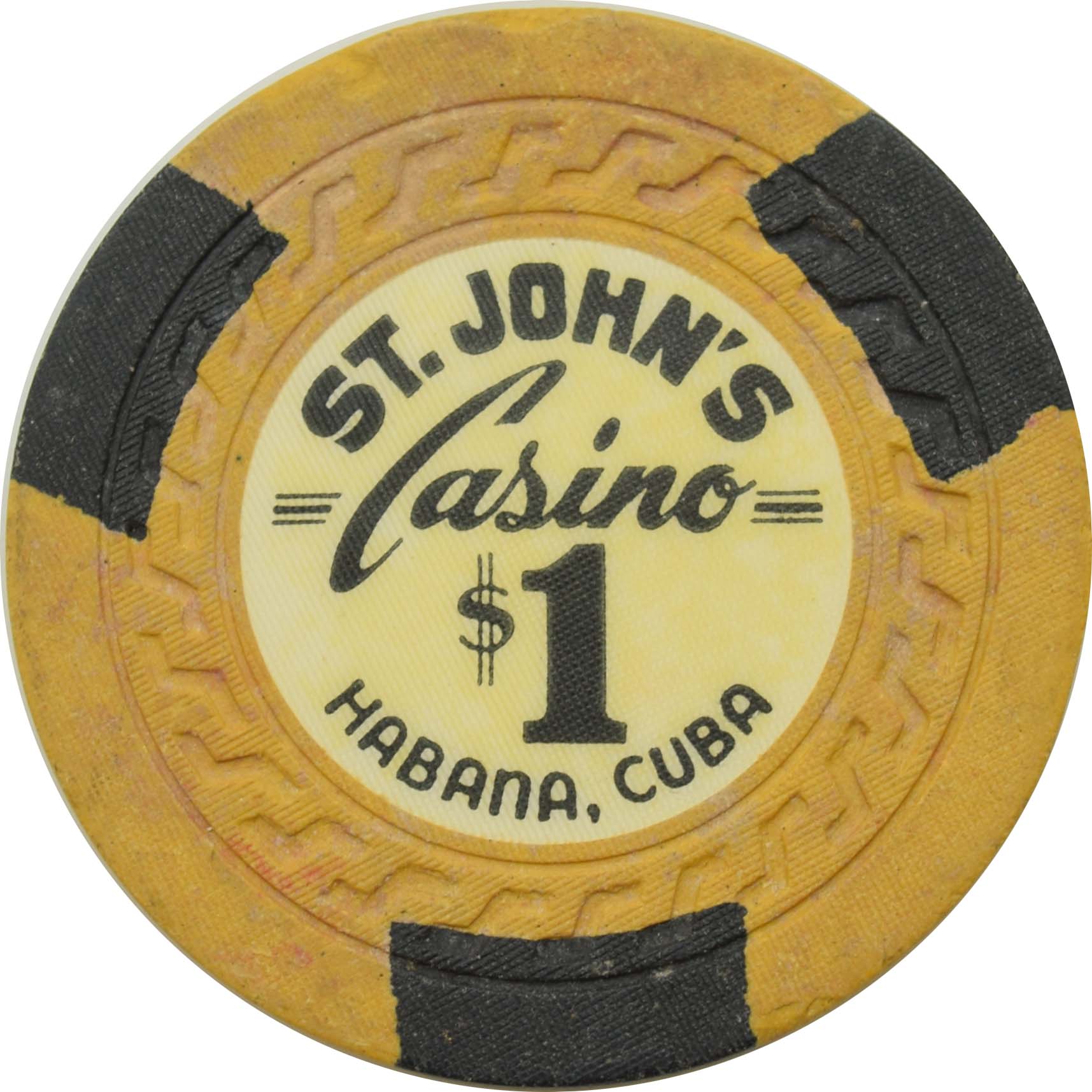 St. John's Casino Havana Cuba $1 Chip