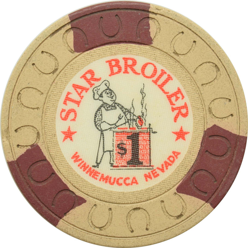 Star Broiler Casino Winnemucca Nevada $1 Chip 1963