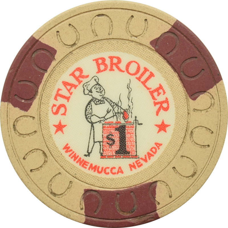 Star Broiler Casino Winnemucca Nevada $1 Chip 1963
