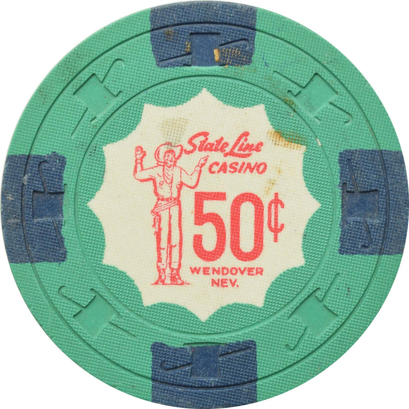 State Line Casino Wendover Nevada 50 Cent Chip 1962
