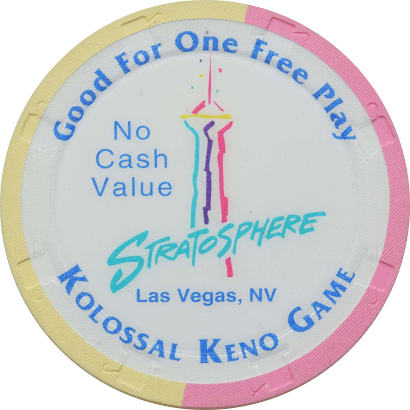 Stratosphere Casino Las Vegas Nevada Kolossal Keno Game Chip 1996