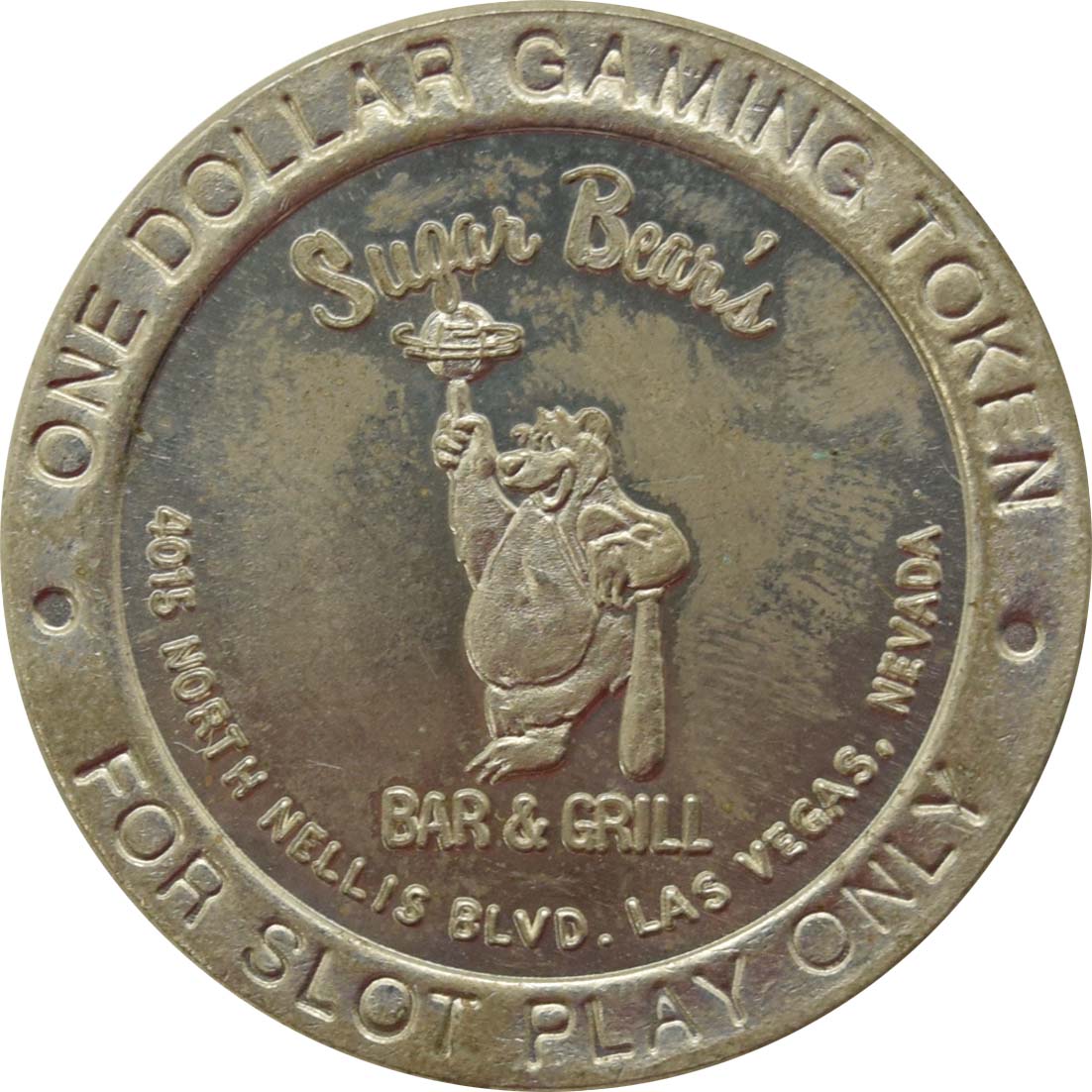 Sugar Bear's Bar & Grill Casino Las Vegas Nevada $1 Token 1996
