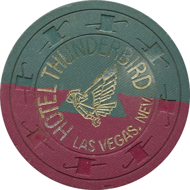 Thunderbird Casino Las Vegas Nevada 50 Cent Chip 1950s (Green Dovetail)