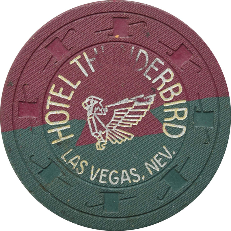 Thunderbird Casino Las Vegas Nevada 50 Cent Chip 1950s (Purple Dovetail)