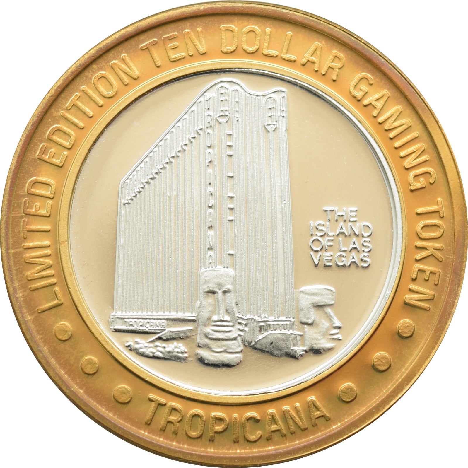 Tropicana Casino Las Vegas "Island of Las Vegas" $10 Silver Strike .999 Fine Silver