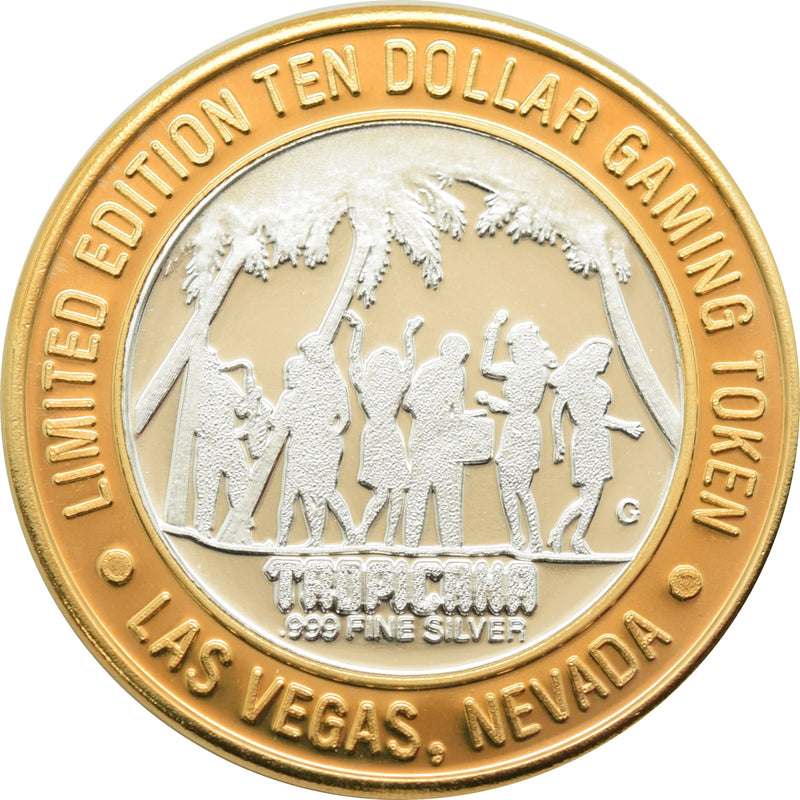 Tropicana Casino Las Vegas "Island of Las Vegas" $10 Silver Strike .999 Fine Silver