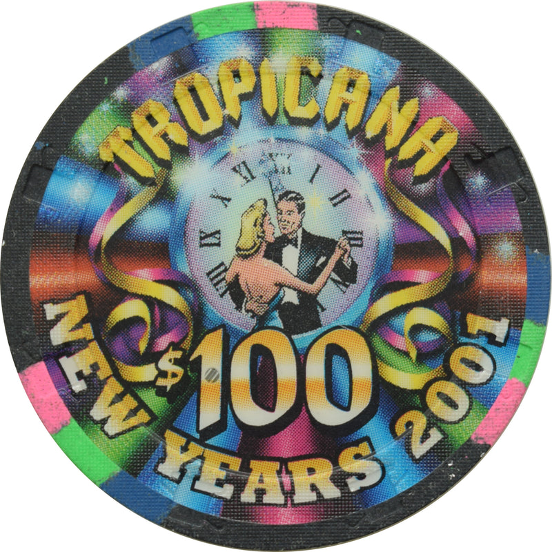 Tropicana Casino Las Vegas Nevada $100 New Years Chip 2001
