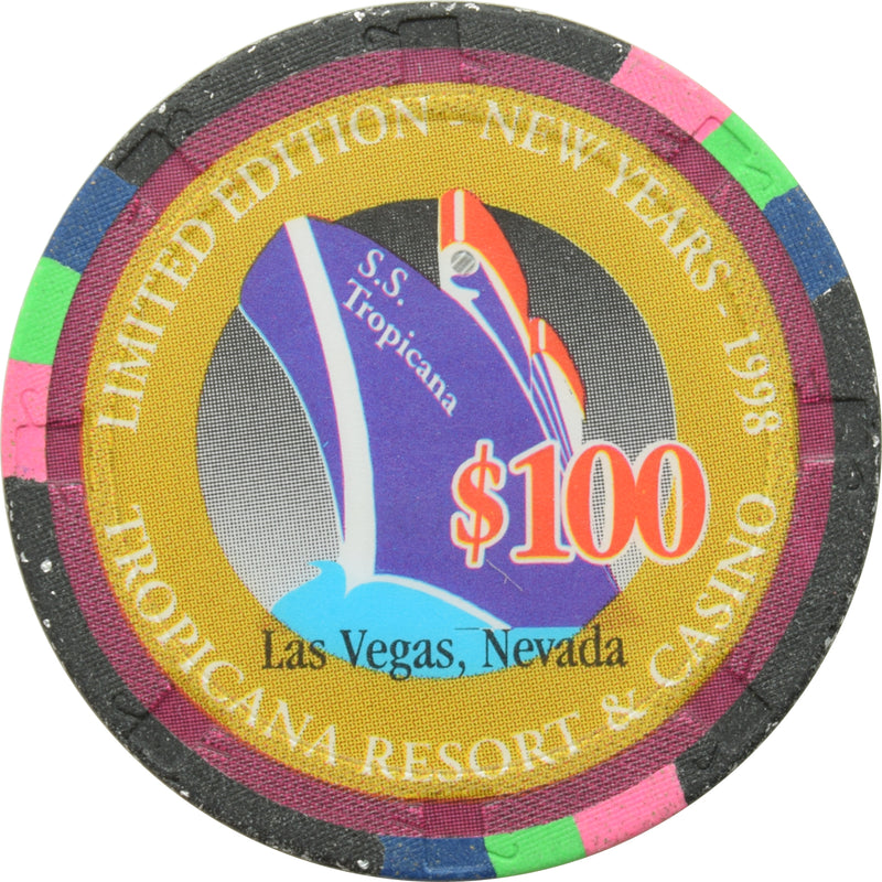 Tropicana Casino Las Vegas Nevada $100 New Years Chip 1998