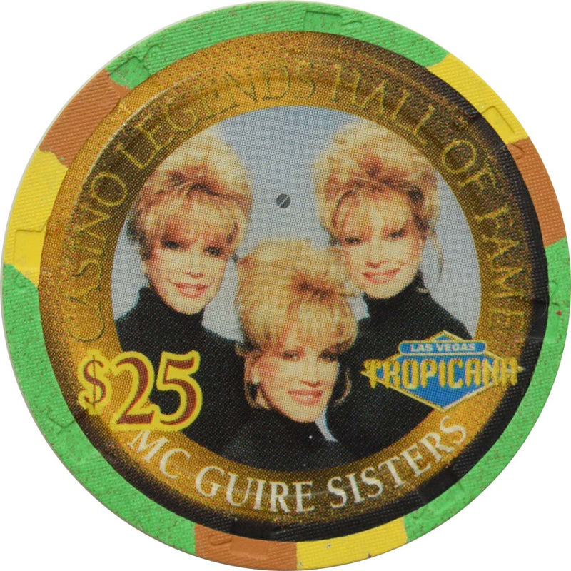 Tropicana Casino Las Vegas Nevada $25 Legends McGuire Sisters Chip 1999