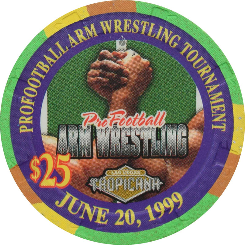 Tropicana Casino Las Vegas Nevada $25 Pro Football Arm Wrestling Chip 1999