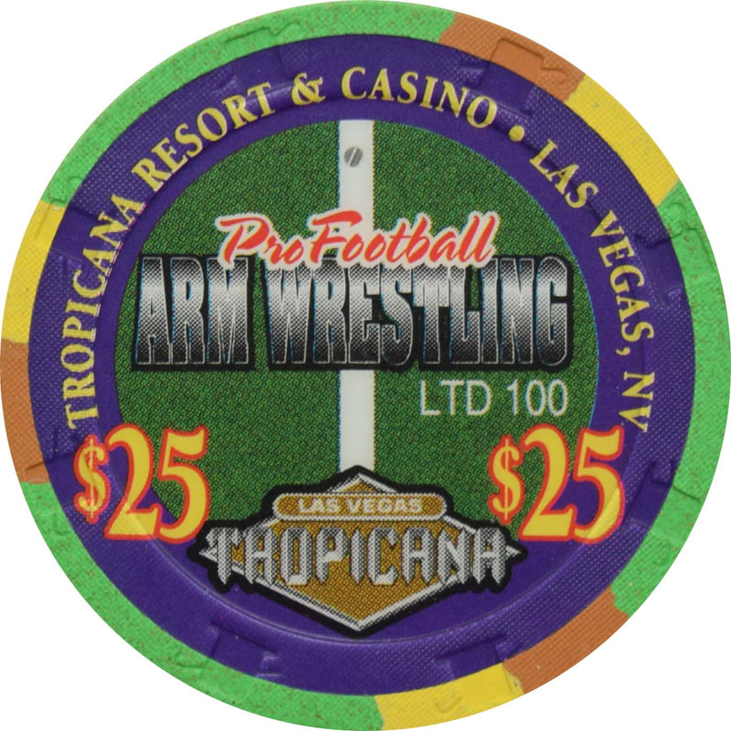 Tropicana Casino Las Vegas Nevada $25 Pro Football Arm Wrestling Chip 1999