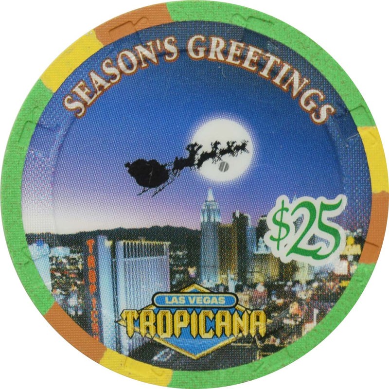 Tropicana Casino Las Vegas Nevada $25 Season's Greetings Chip 1999