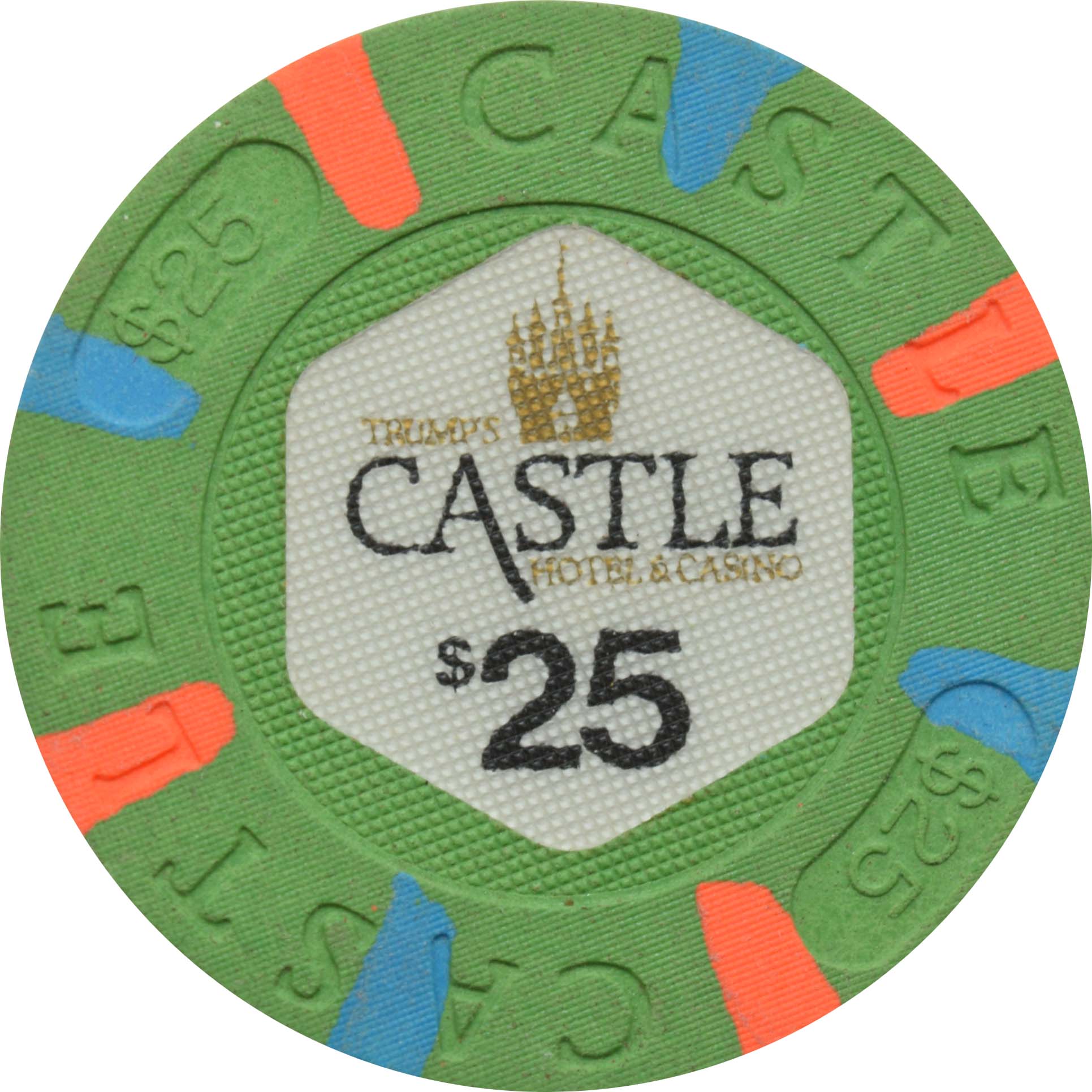 Trump's Castle Casino $25 Chip Atlantic City New Jersey #2