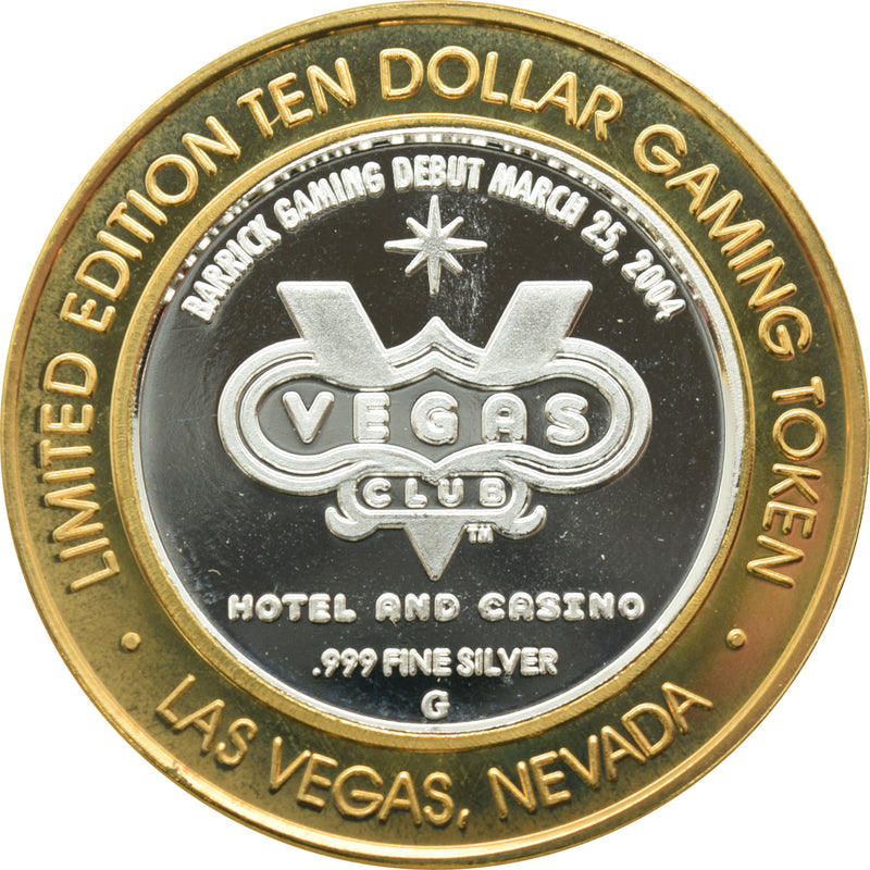 Las Vegas Club Casino Las Vegas "Ed McMahon" $10 Silver Strike .999 Fine Silver 2005