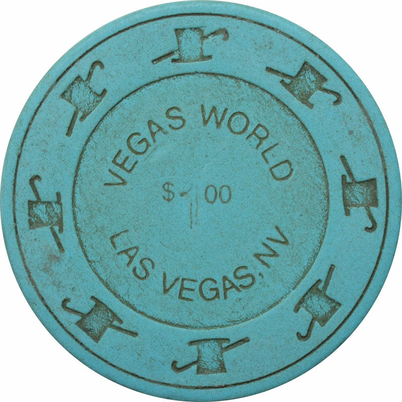 Vegas World Casino Las Vegas Nevada $1 Chip 1980s