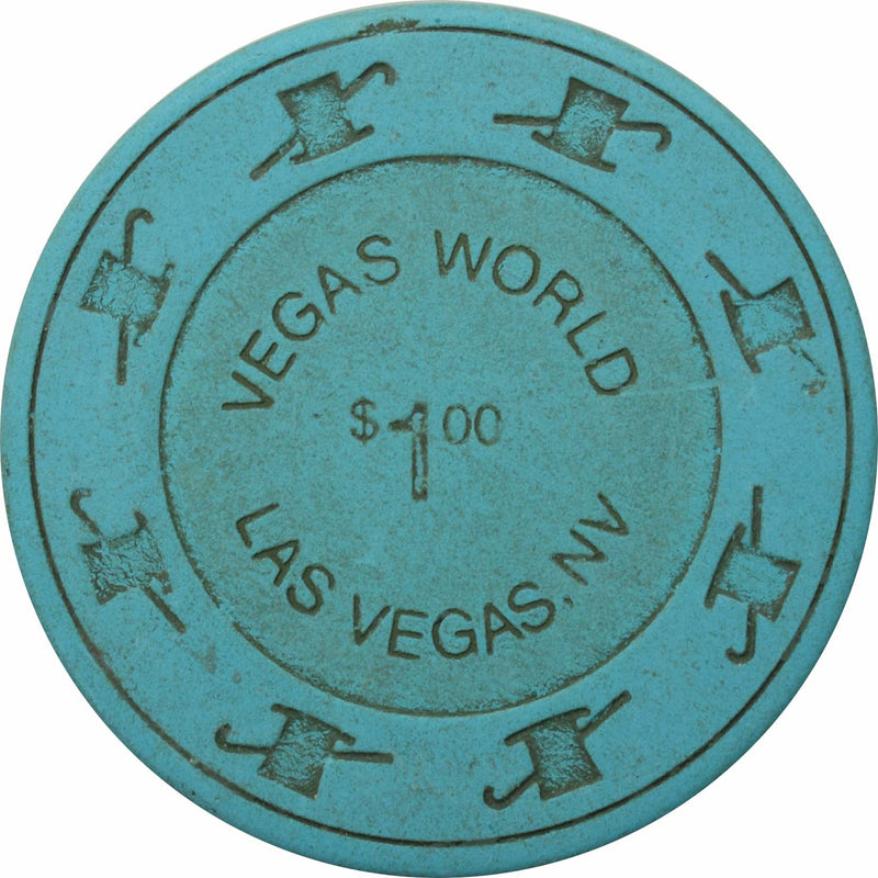 Vegas World Casino Las Vegas Nevada $1 Chip 1980s