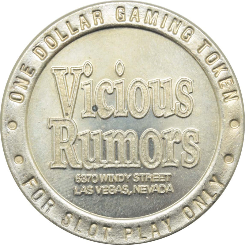 Vicious Rumors Casino Las Vegas Nevada $1 Token 1994