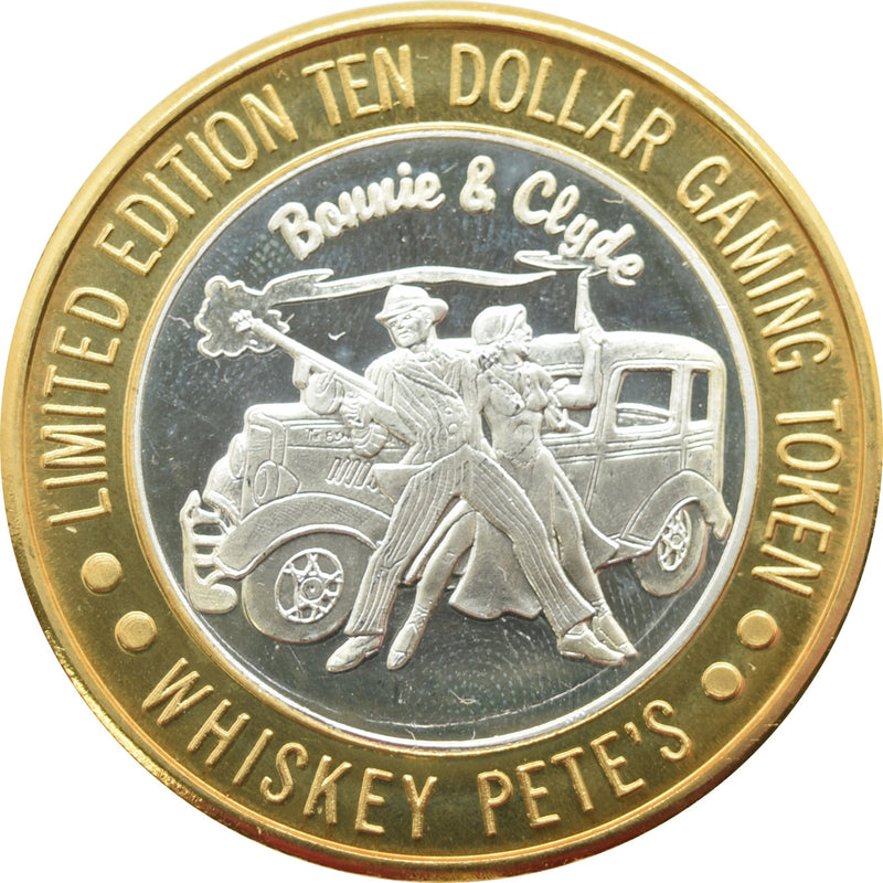 Whiskey Pete's Casino Primm "Bonnie & Clyde" $10 Silver Strike .999 Fine Silver 1994