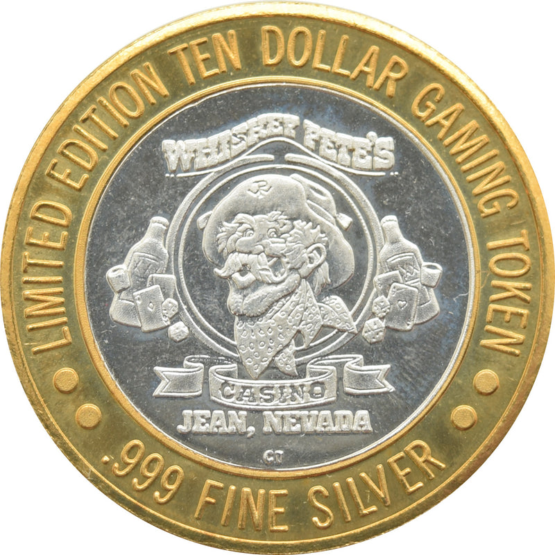 Whiskey Pete's Casino Primm "Dutch Schultz" $10 Silver Strike .999 Fine Silver 1994