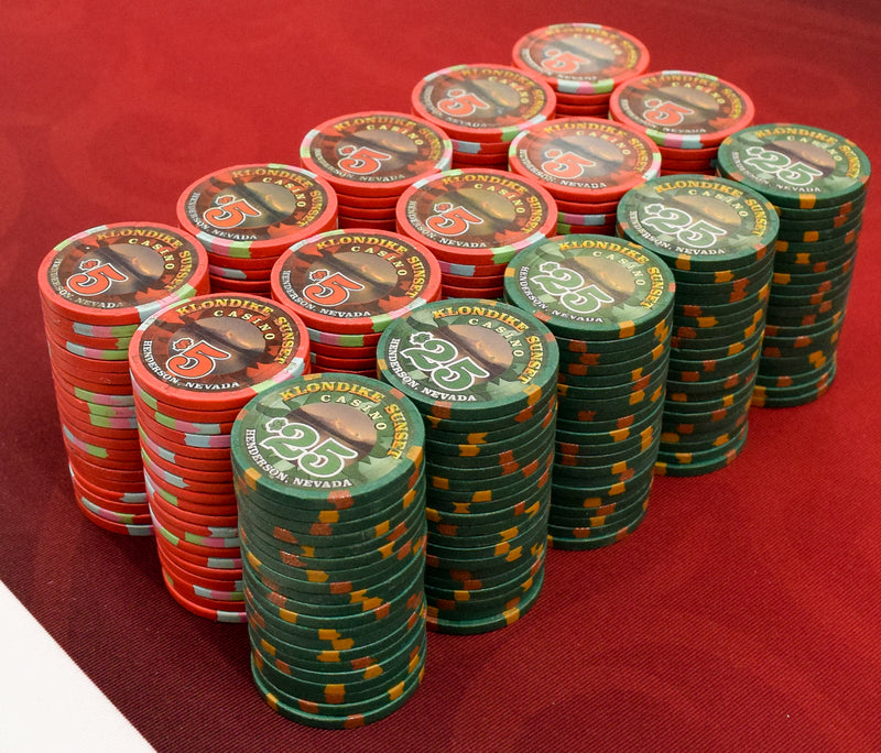300 Authentic Klondike Sunset Casino Used Chip Set Henderson Nevada