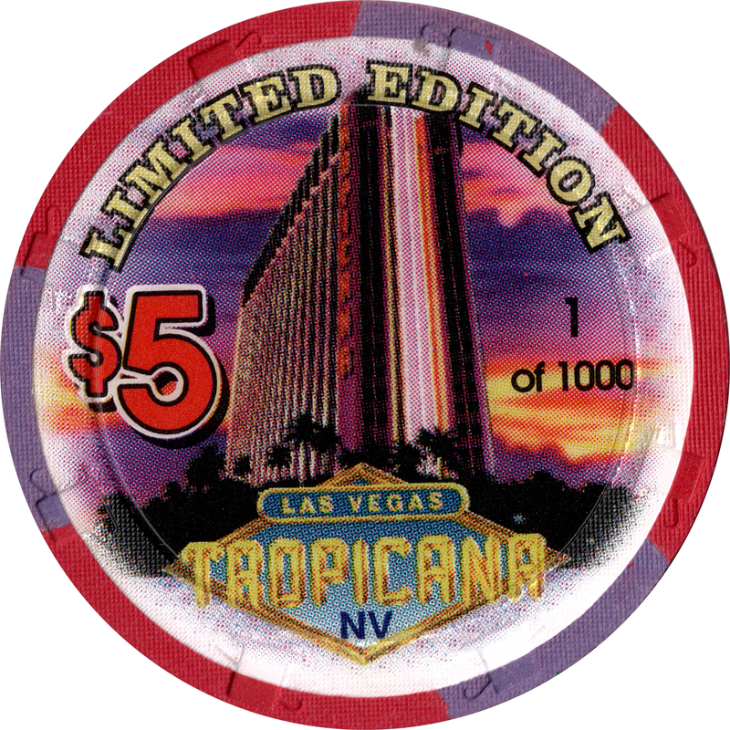 Tropicana Casino Las Vegas Nevada $5 Bob Lilly Legends of Sport Chip