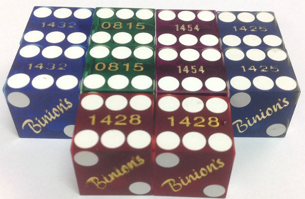 Binion's Used Matching Numbers Casino Dice, Pair - Spinettis Gaming - 2