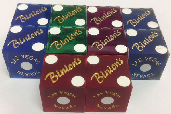 Binion's Used Matching Numbers Casino Dice, Pair - Spinettis Gaming - 1