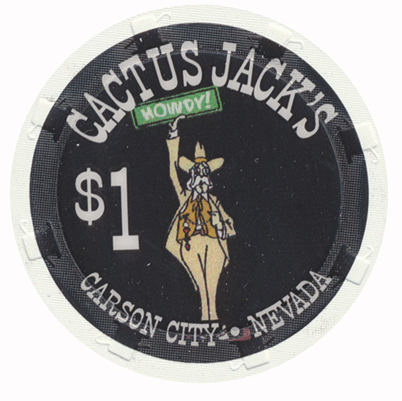 Cactus Jack's Casino in Carson City Nevada $1 Casino Chip - Spinettis Gaming - 1