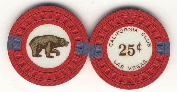 California Club 25 (red 1951) Chip - Spinettis Gaming - 1