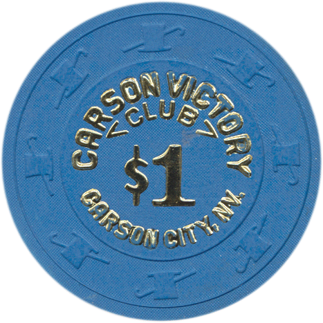 Carson Victory Club Casino Carson City Nevada $1 Chip 1980s