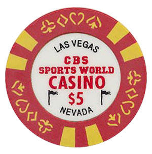 CBS Sports World Casino $5 chip - Spinettis Gaming - 1