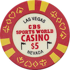 CBS Sports World Casino $5 chip - Spinettis Gaming - 2