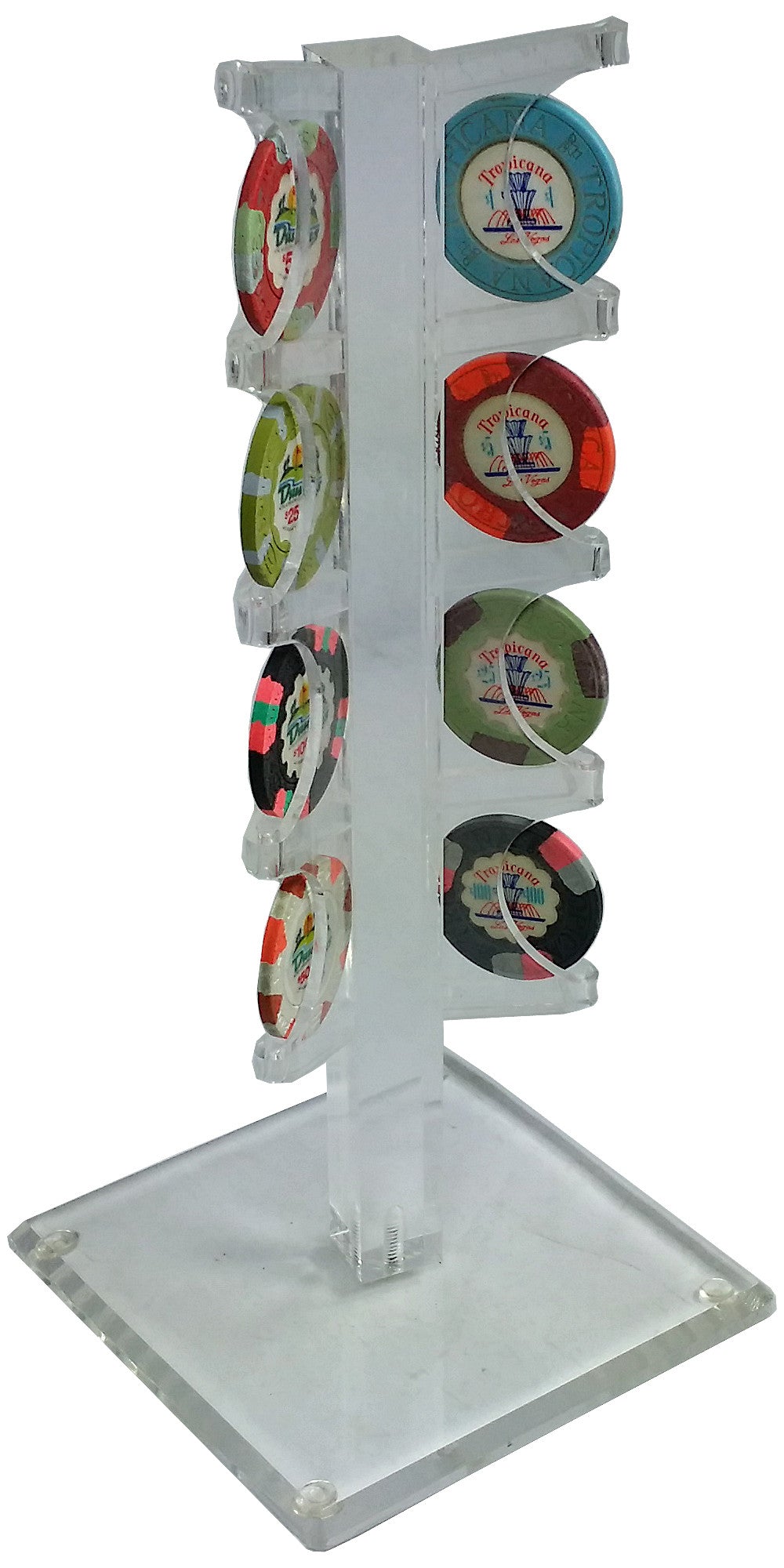 Chip Display Acrylic Tree indicator rack for 8 Poker Chips Roulette