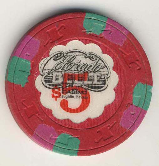 Colorado Belle $5 (red 1980) Chip - Spinettis Gaming - 2