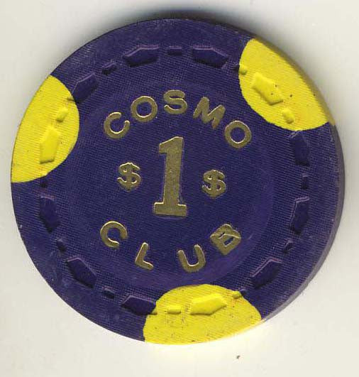 Cosmo Club $1 (purple 1964) Chip - Spinettis Gaming - 1