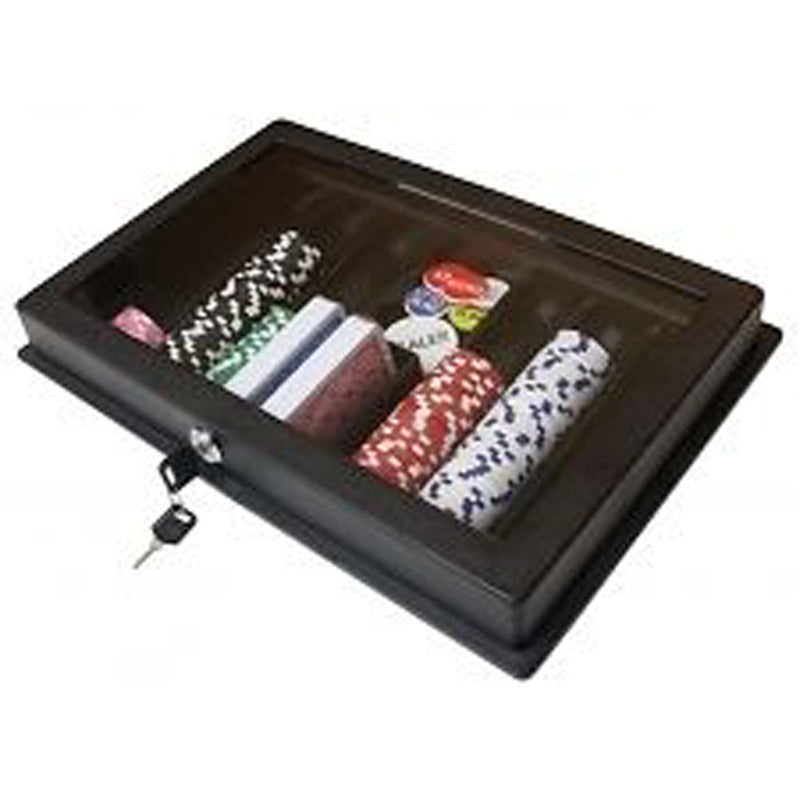 ABS Thick plastic poker dealer tray with cover and lock - Spinettis Gaming - 1