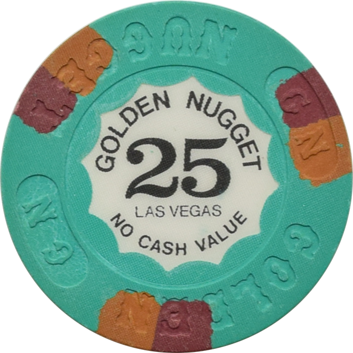 Golden Nugget Casino Las Vegas Nevada $25 NCV Chip 1989