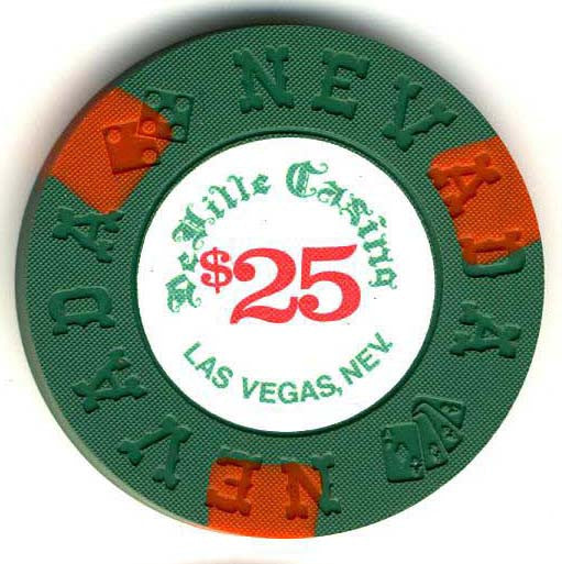 DeVille Casino $25 (green 1970s) Chip - Spinettis Gaming - 1