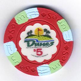 Dunes Casino $5 Chip 1989 (Uncirculated) - Spinettis Gaming