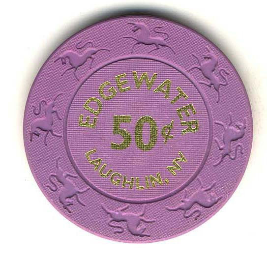 Edgewater 50cent (dk purple 1997) Chip - Spinettis Gaming