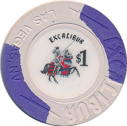 Excalibur Casino, Las Vegas NV $1 Casino Chip 1990 - Spinettis Gaming