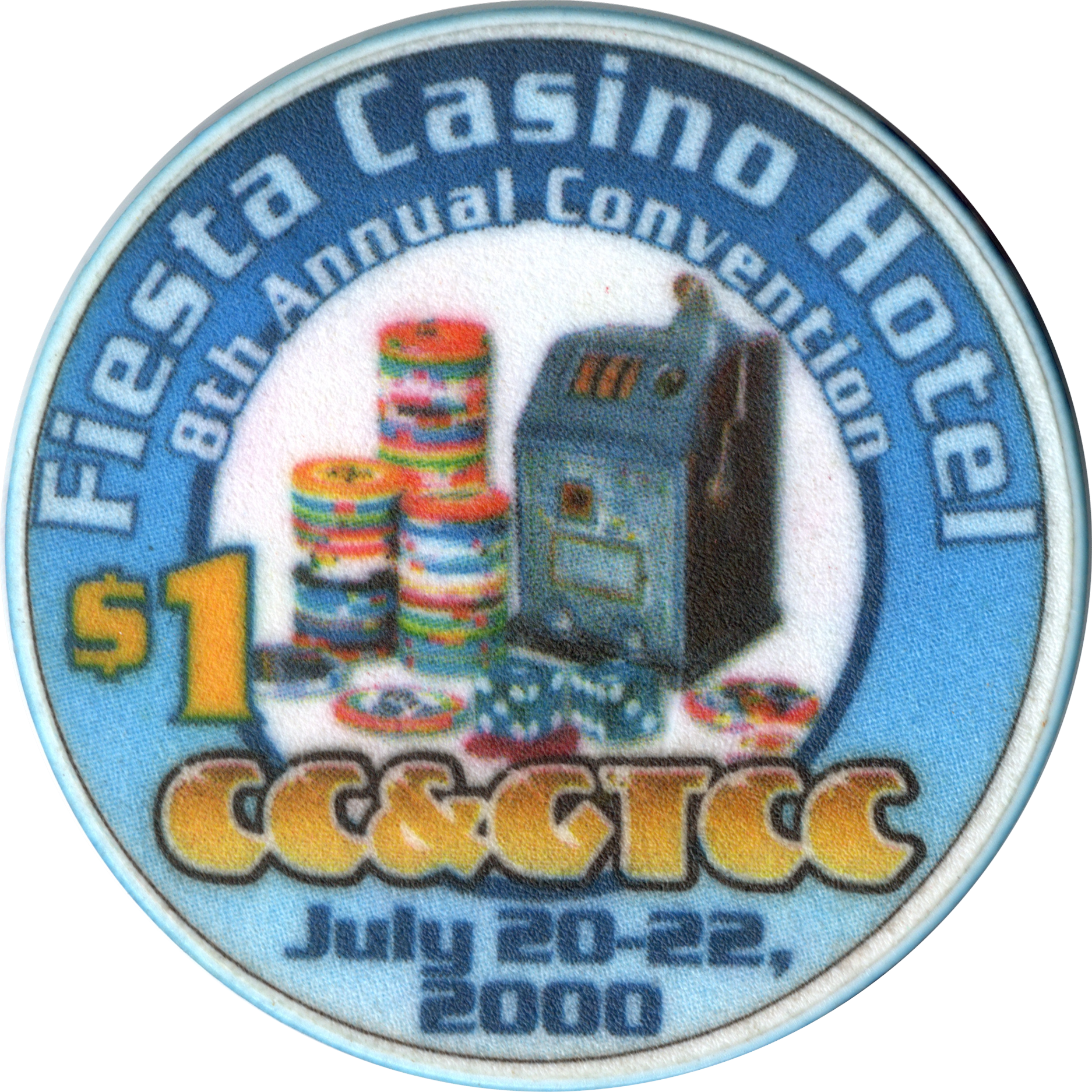 Fiesta Casino Las Vegas Nevada $5 CC>CC Convention Chip 2000