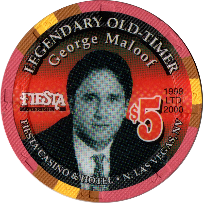 Fiesta Hotel Las Vegas Nevada $5 George Maloof Legendary Old-Timer Chip 1998