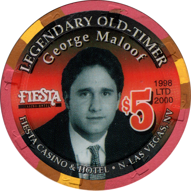 Fiesta Hotel Las Vegas Nevada $5 George Maloof Legendary Old-Timer Chip 1998