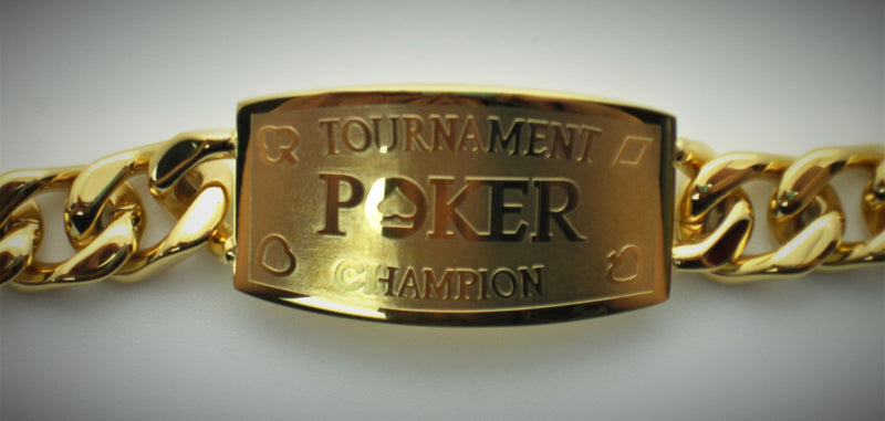 Gold Tournament Poker Champion Link Bracelet - Great Prize For Your Tournaments