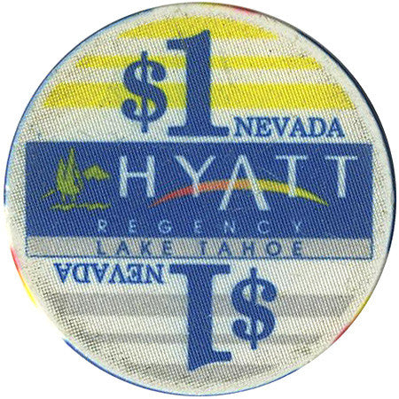Hyatt Recency $1 (white) chip - Spinettis Gaming - 2