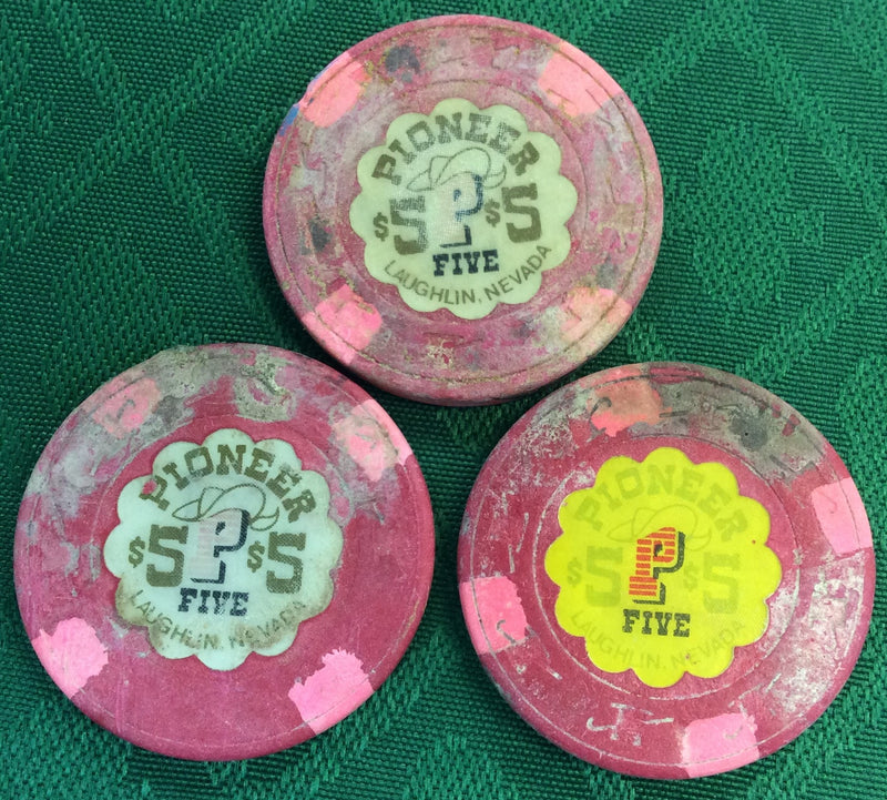 Pioneer Casino $5 Chip dig chip from foundation - Spinettis Gaming