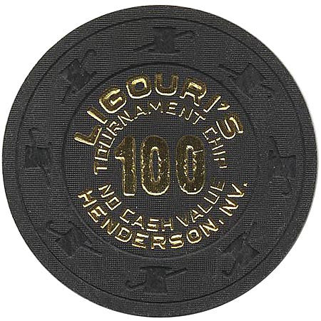 Ligouri's Casino 100 (Tournament-No Cash Value) chip - Spinettis Gaming - 1