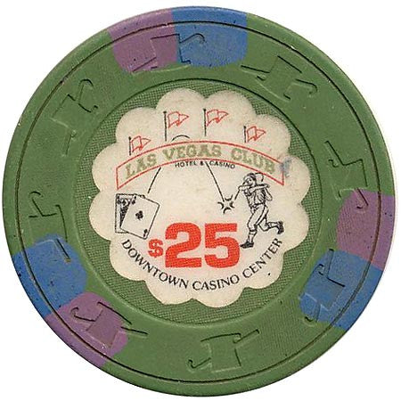 Las Vegas Club $25 (green) chip - Spinettis Gaming - 1